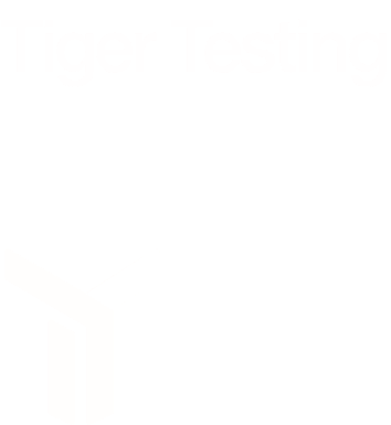 tiger testing logo banner
